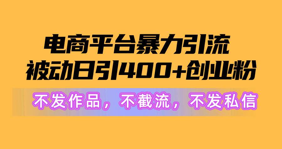 电商引流攻略：如何高效截流创业粉？淘宝、多多平台实操教程！-玖儿的学习笔记