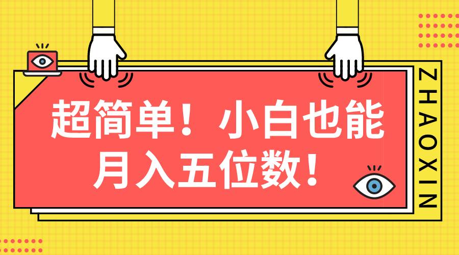 零基础月入五位数！超简单图文项目揭秘，小白必看！-玖儿的学习笔记
