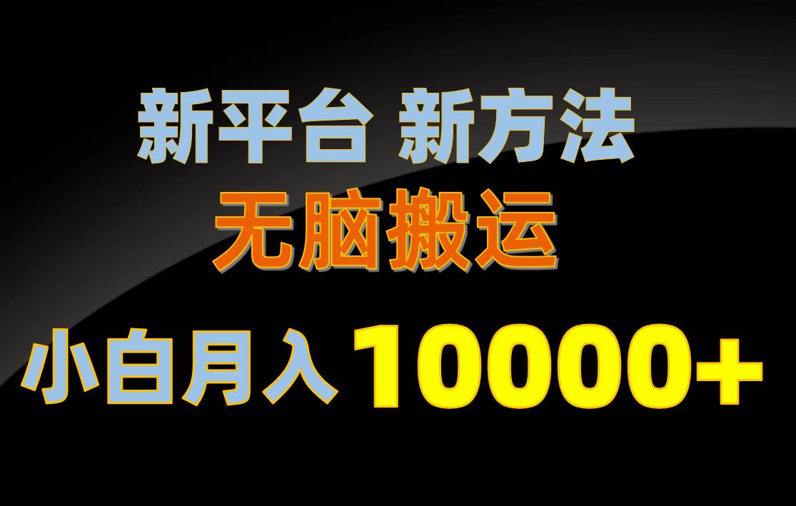 新平台搬运秘籍，无脑操作月赚 10000+，小白也能轻松上手！-玖儿的学习笔记