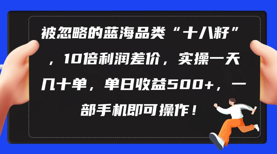 揭秘蓝海品类“十八籽”：10 倍利润差价，日赚 500+，手机操作，小红书引流攻略-玖儿的学习笔记