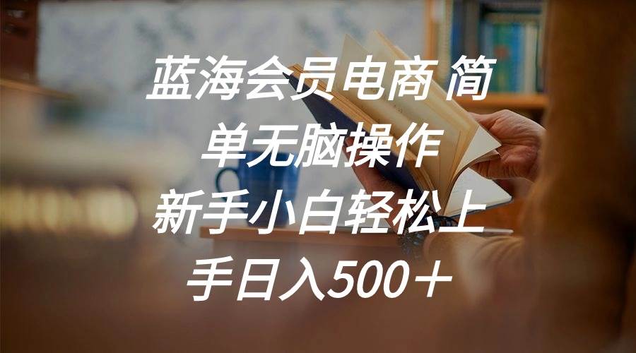 蓝海会员电商 简单无脑操作 新手小白轻松上手日入500＋-玖儿的学习笔记