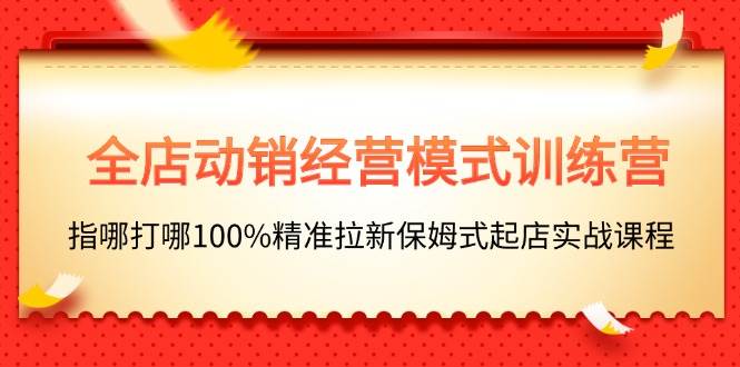 全店动销-经营模式训练营，指哪打哪100%精准拉新保姆式起店实战课程-玖儿的学习笔记