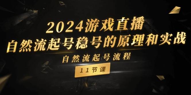 2024游戏直播-自然流起号稳号的原理和实战，自然流起号流程（11节）-玖儿的学习笔记